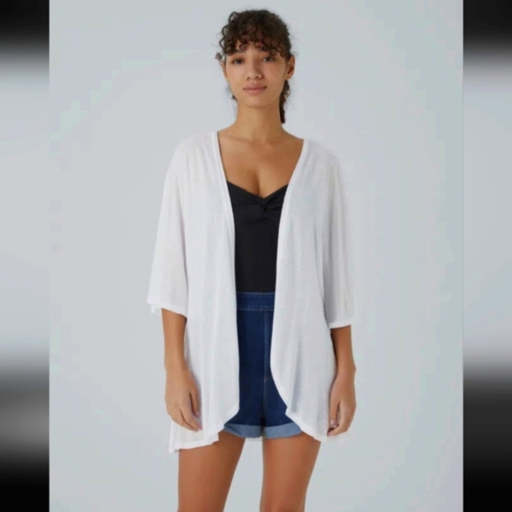 NWT Halara Sheer 3/4 Sleeve Casual Kimono Cardigan